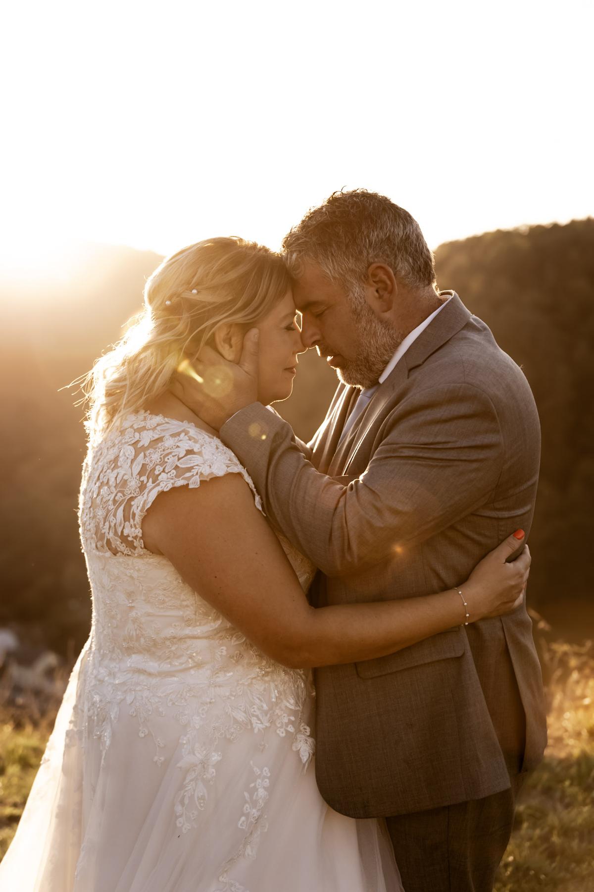 Golden hour séance photo couple Alsace lumière dorée