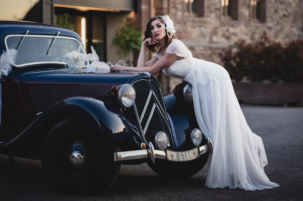 Détail shooting mariage années 20 Alsace robe mariée voile photographe Bas-Rhin